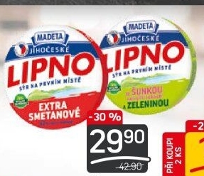 Tavený sýr Jihočeské Lipno Madeta