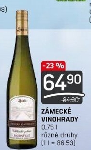 Vína Zámecké Vinohrady Vinný sklep Sovín