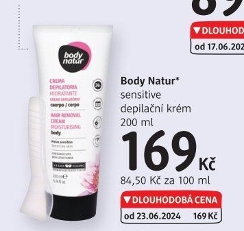 Depilační krém na tělo Body Natur