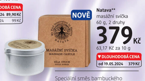 Masážní svíčka Natava