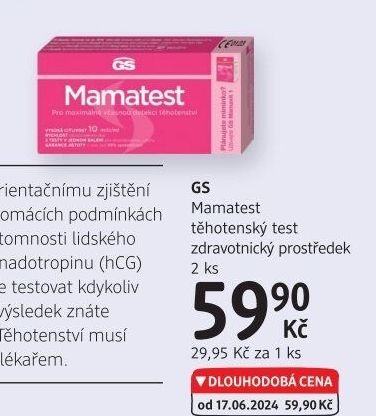 Těhotenský test Mamatest GS