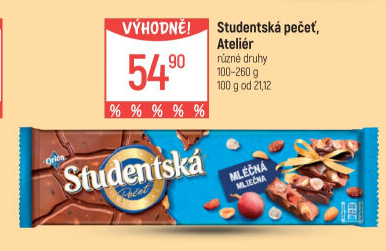 Čokoláda Studentská pečeť Orion
