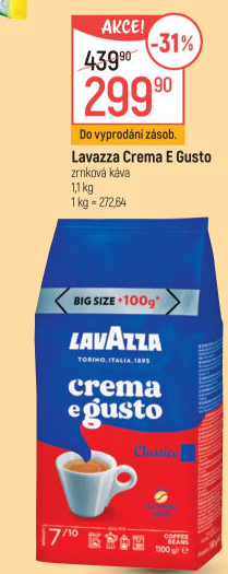 Zrnková káva Crema e Gusto Classico Lavazza