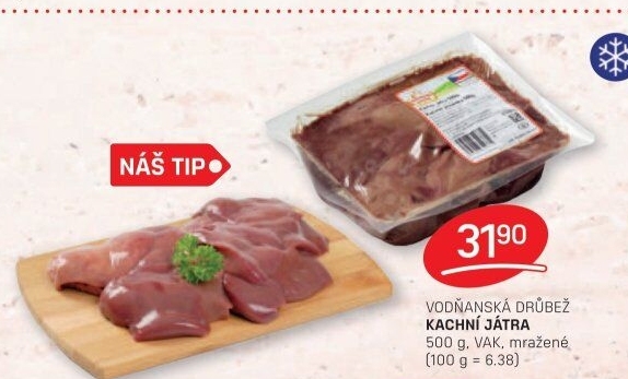 Kachní játra mražená Vodňanská kachna