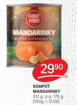 Kompot mandarinky Dobrý Výběr
