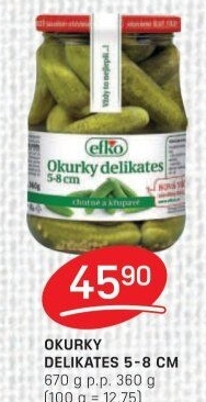 Okurky delikates Efko