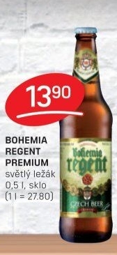 Pivo světlý ležák 12° Premium Bohemia Regent
