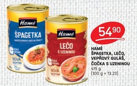 Špagetka Hamé - konzerva
