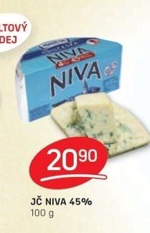 Sýr Niva Jihočeská 45% Madeta