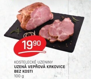 Vepřová krkovice uzená bez kosti Kostelecké uzeniny