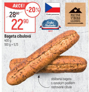 Bageta s cibulkou