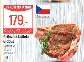 Kotleta na gril s kostí kořeněná Globus