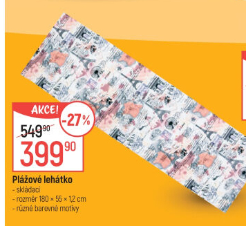 Skládací lehátko