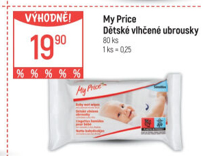 Vlhčené ubrousky dětské My Price