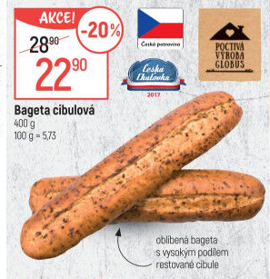 Bageta s cibulkou