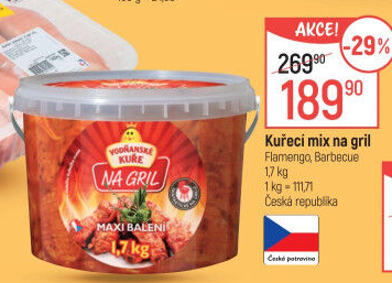 Kuřecí mix na gril Flamengo Vodňanské kuře