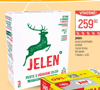 Prací prášek mýdlový Jelen