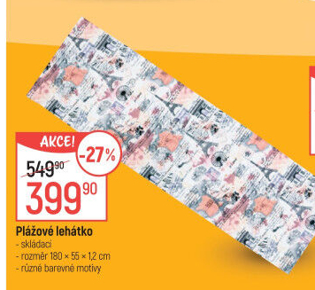 Skládací lehátko