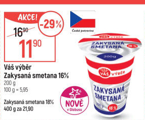 Zakysaná smetana 16% Váš Výběr