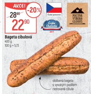 Bageta s cibulkou