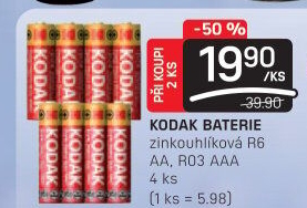 Baterie Zinc Kodak