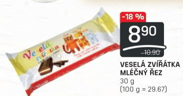 Dezert řez Veselá zvířátka