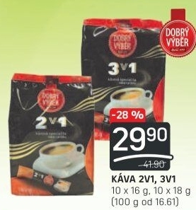 Instantní kávy porcované 3v1 Dobrý Výběr