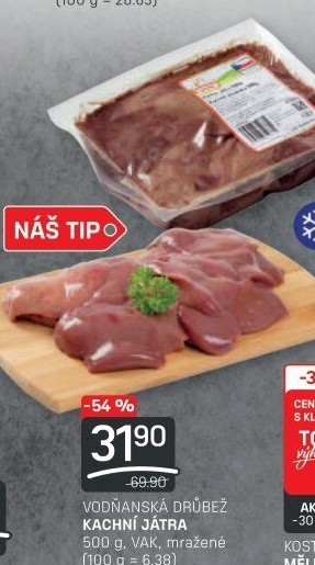 Kachní játra mražená Vodňanská kachna