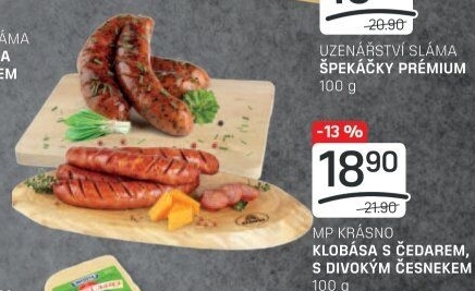 Klobása s čedarem Krásno