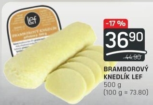 Knedlík bramborový Lef