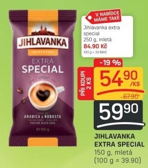 Mletá káva extra speciál Jihlavanka