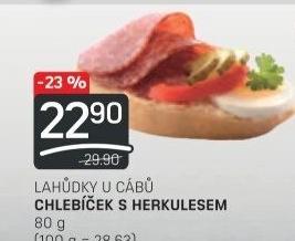 Obložený chlebíček Lahůdky U Cábů
