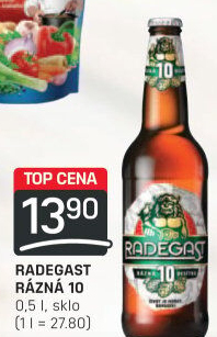 Pivo světlé výčepní Rázná 10° Radegast