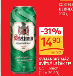 Pivo světlý ležák 11° Svijanský Máz Svijany