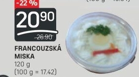 Salát francouzská miska s vejcem