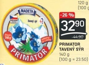 Sýr tavený Primátor Madeta