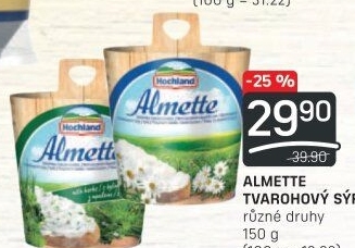 Tvarohový sýr Almette Hochland