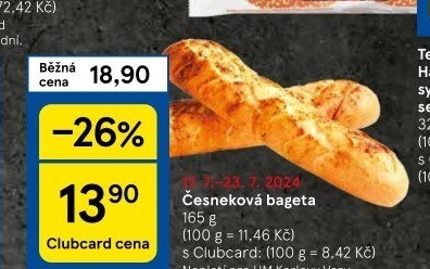 Bageta česneková