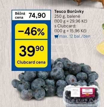 Borůvky Tesco