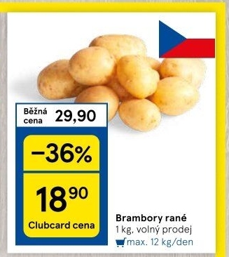 Brambory konzumní rané