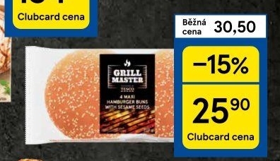 Bulka na hamburger Grill Master Tesco