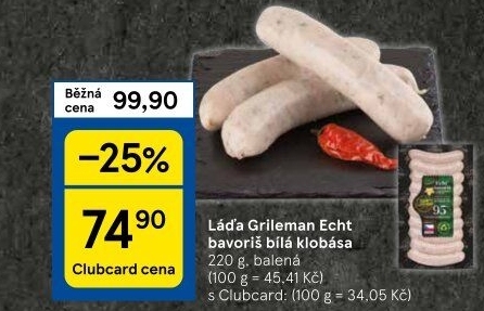 Klobásy Echt Bavoriš Láďa Grileman Kostelecké uzeniny