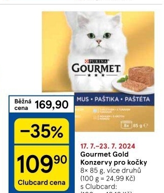 Konzerva pro kočky Gold Gourmet Purina