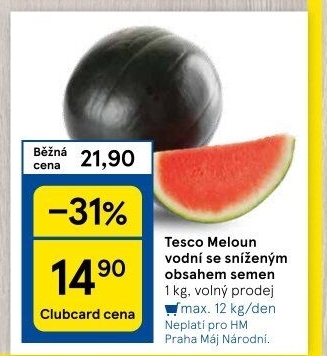 Meloun vodní Tesco