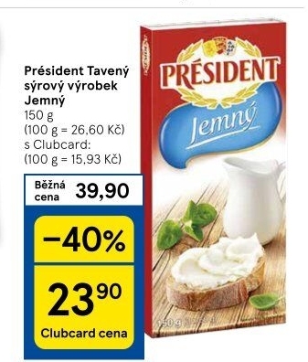 Tavené sýry Président
