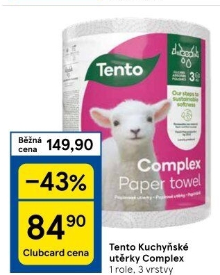 Utěrky kuchyňské 3vrstvé Complex Tento