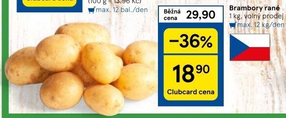 Brambory konzumní rané