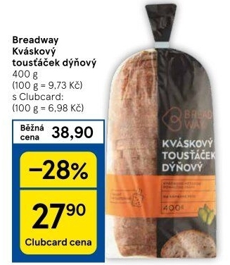 Chléb kváskový Tousťáček dýňový Breadway