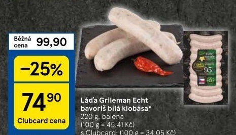 Klobásy Echt Bavoriš Láďa Grileman Kostelecké uzeniny