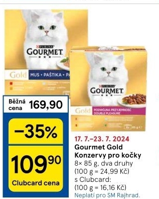 Konzerva pro kočky Gold Gourmet Purina
